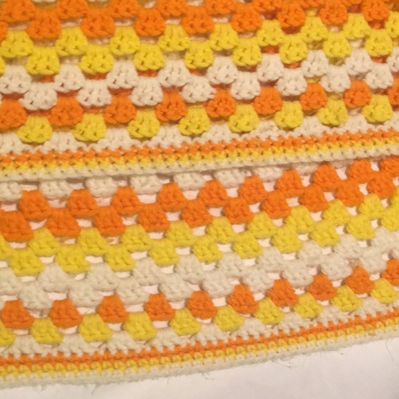 Candy-corn colored afghan - Picture 6 of 8